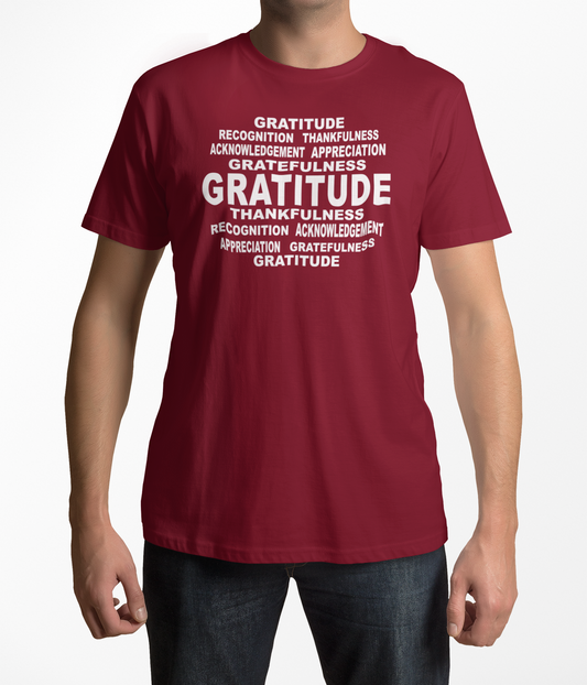 Gratitude Word Art T-Shirt