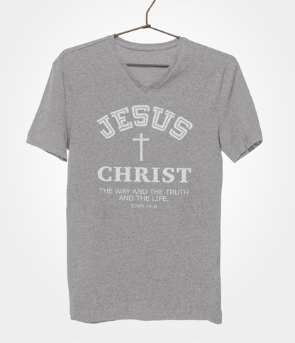 Jesus Christ The Way The Truth and the Life Women's V-Neck T-Shirt