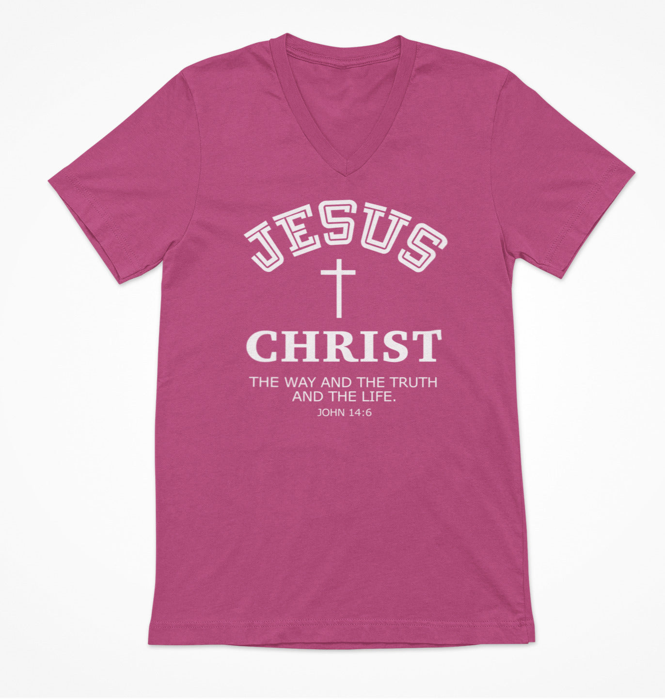 Jesus Christ The Way The Truth and the Life Women's V-Neck T-Shirt