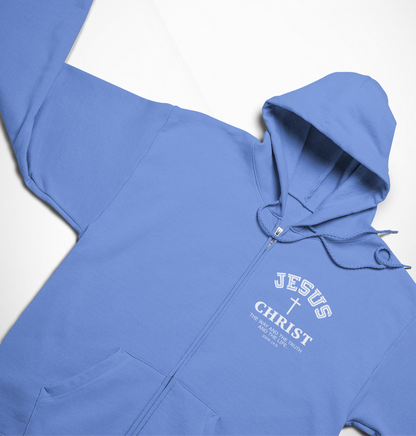 Jesus Christ The Way The Truth and the Life Full Zip-Up Hoodie
