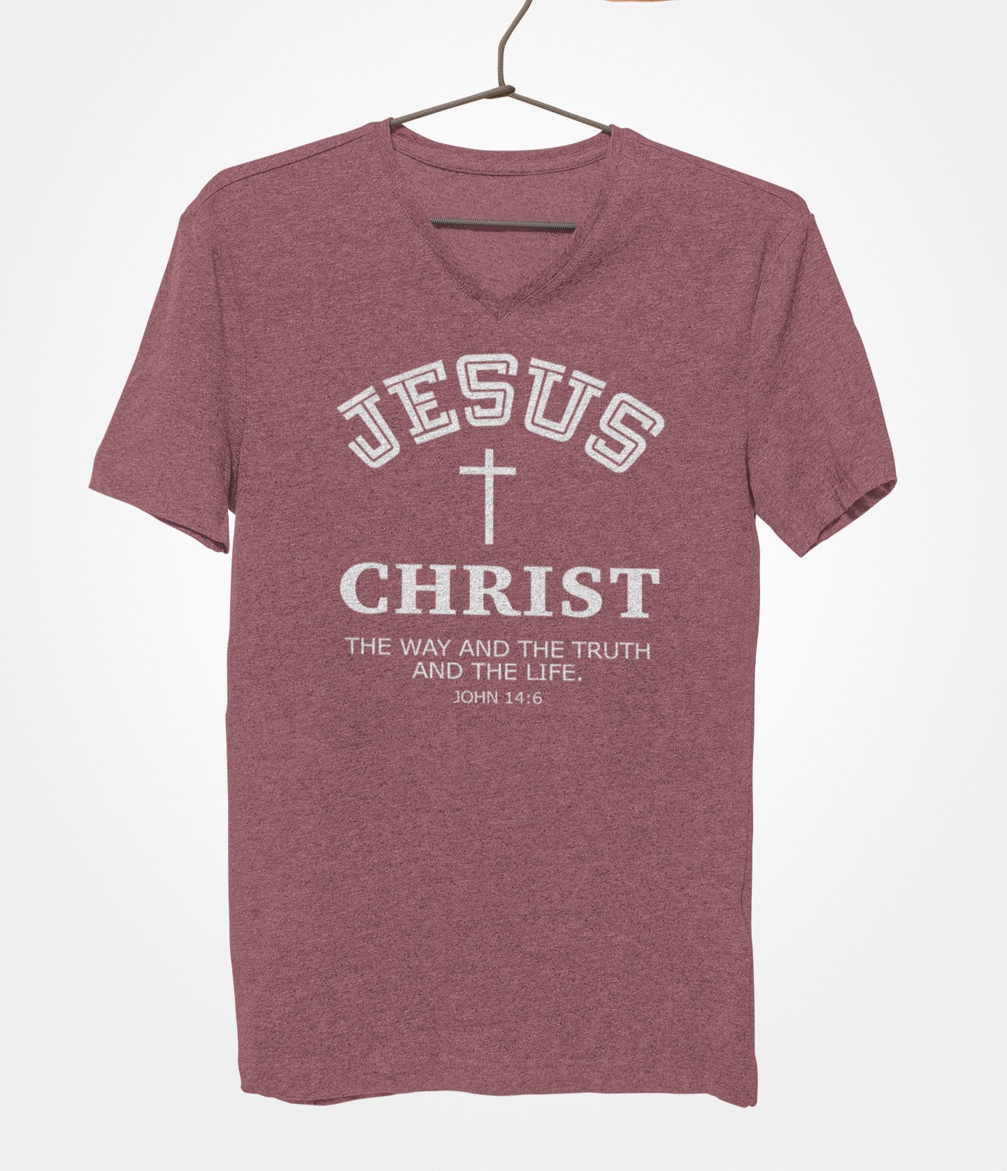 Jesus Christ The Way The Truth and the Life Women's V-Neck T-Shirt