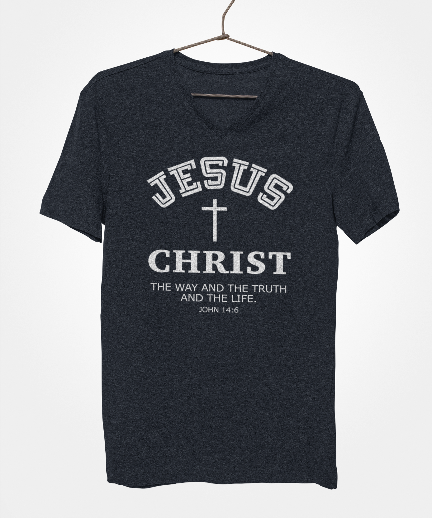 Jesus Christ The Way The Truth and the Life Women's V-Neck T-Shirt