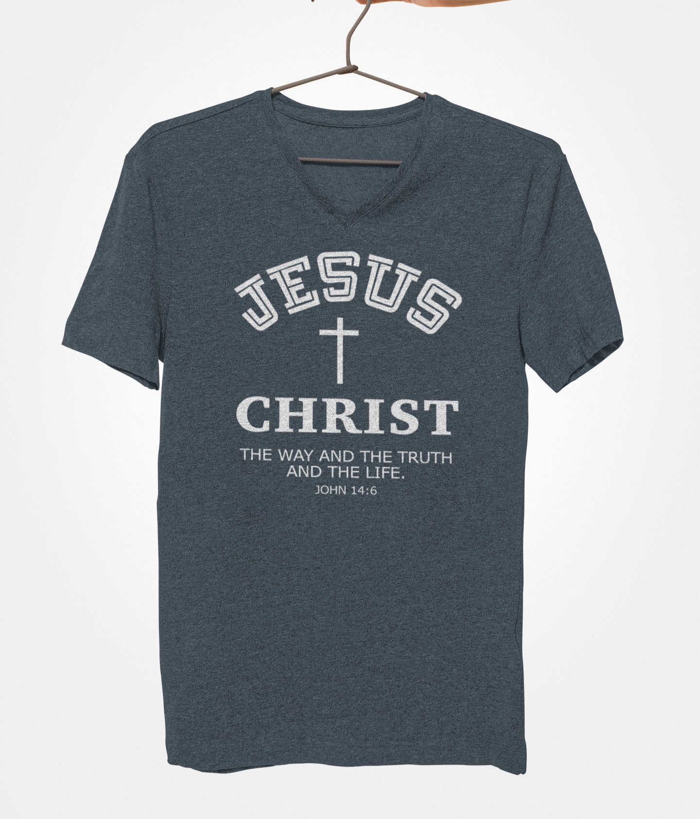 Jesus Christ The Way The Truth and the Life Women's V-Neck T-Shirt