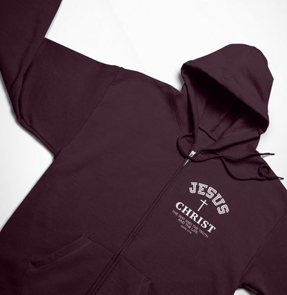 Jesus Christ The Way The Truth and the Life Full Zip-Up Hoodie