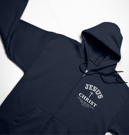 Jesus Christ The Way The Truth and the Life Full Zip-Up Hoodie