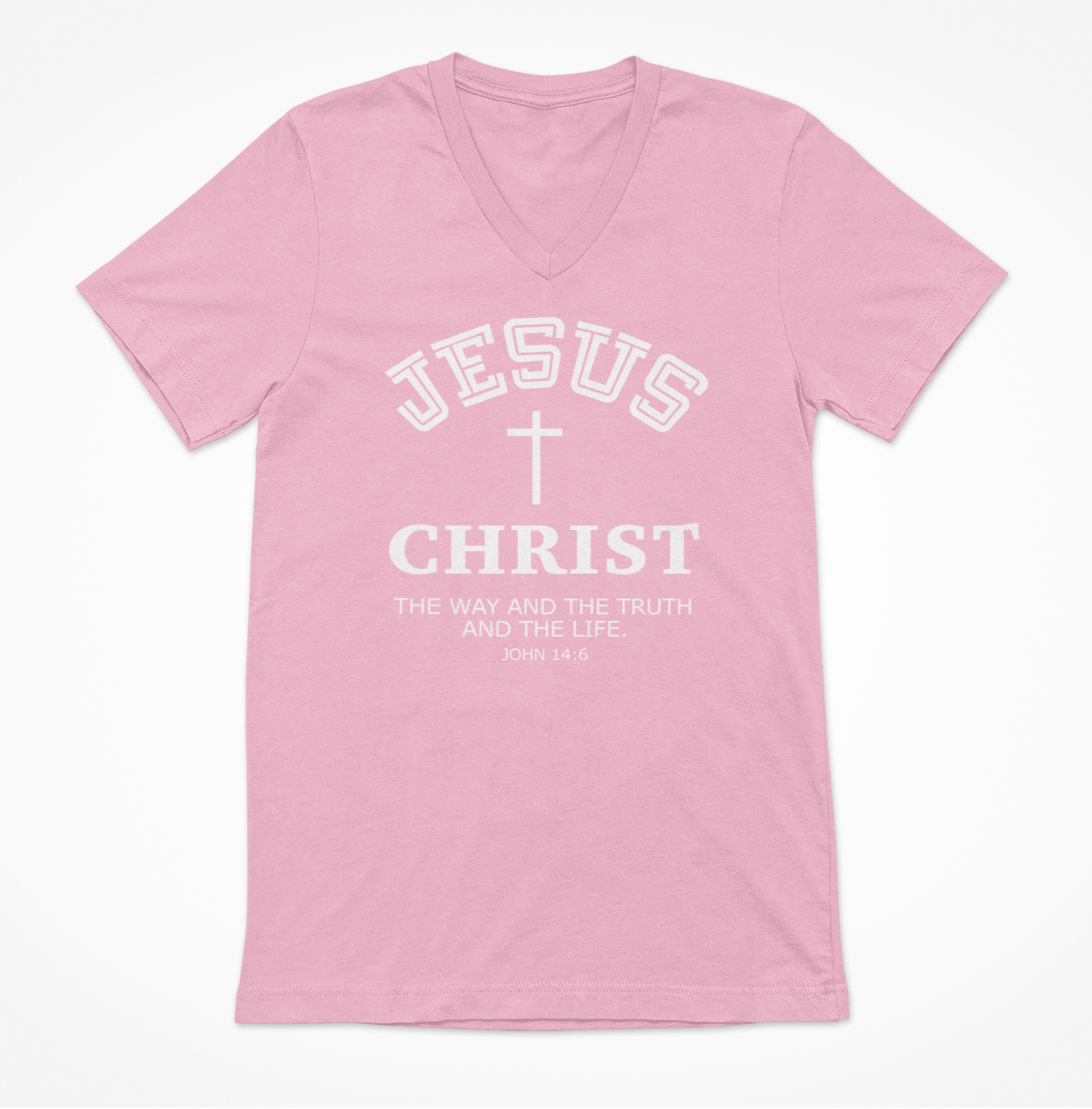 Jesus Christ The Way The Truth and the Life Women's V-Neck T-Shirt