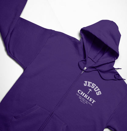 Jesus Christ The Way The Truth and the Life Full Zip-Up Hoodie