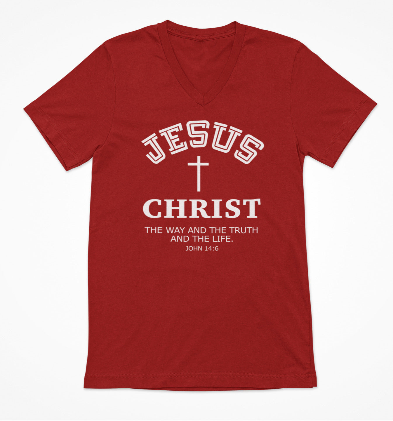 Jesus Christ The Way The Truth and the Life Women's V-Neck T-Shirt