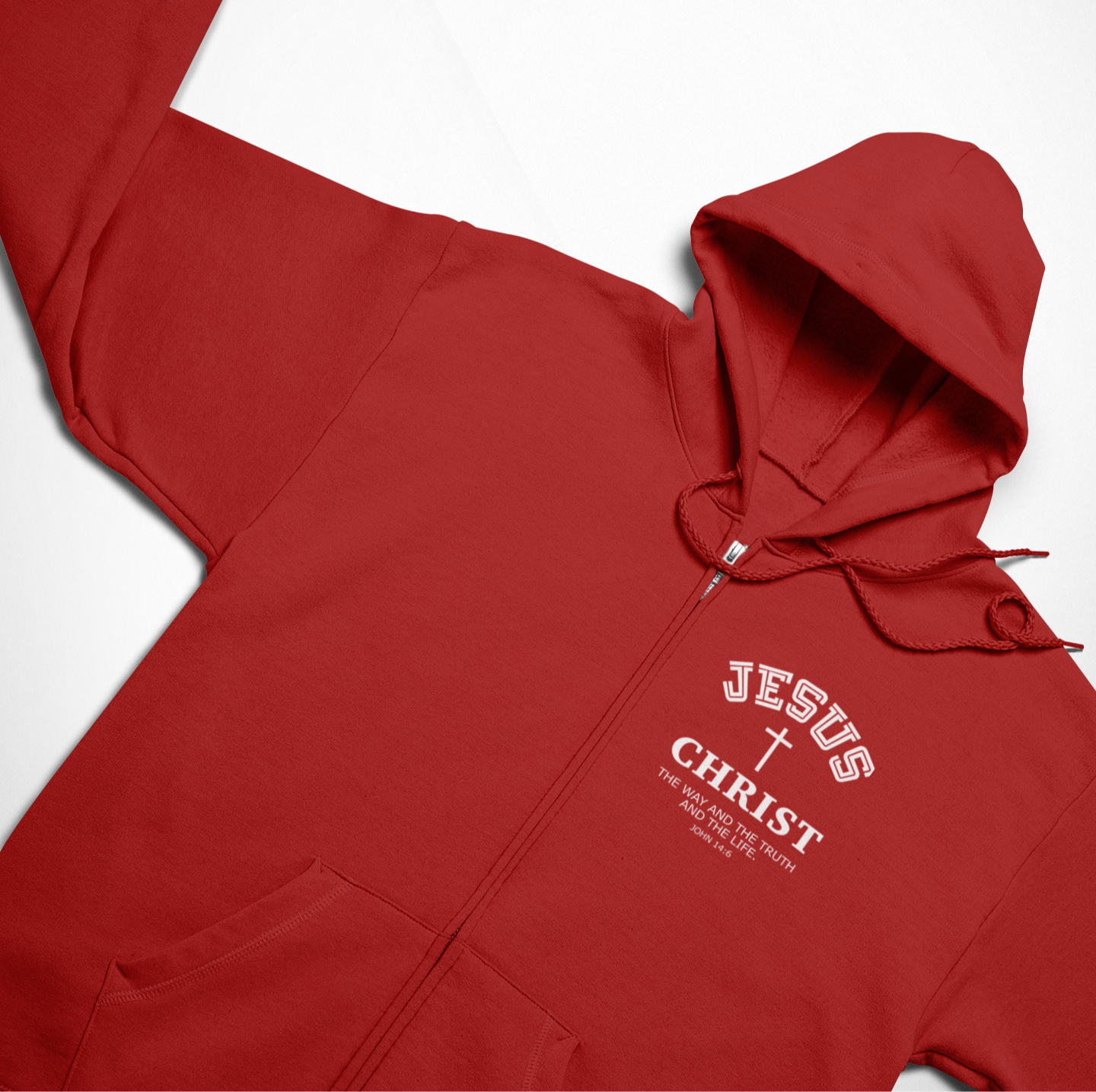 Jesus Christ The Way The Truth and the Life Full Zip-Up Hoodie