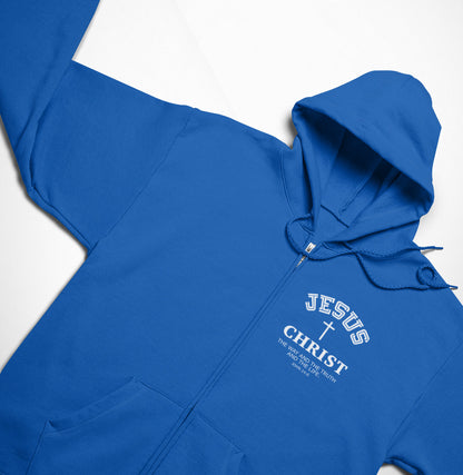 Jesus Christ The Way The Truth and the Life Full Zip-Up Hoodie