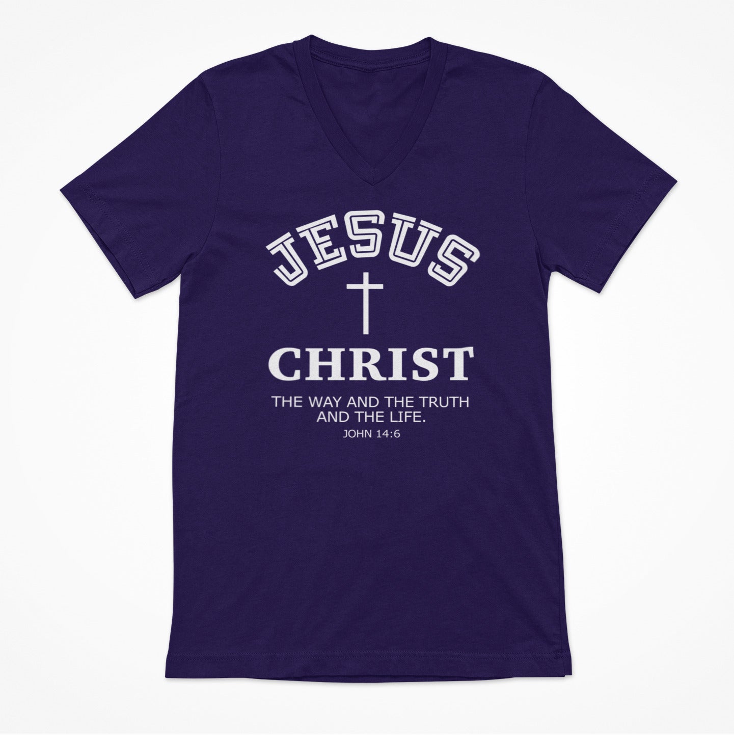 Jesus Christ The Way The Truth and the Life Women's V-Neck T-Shirt