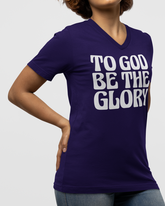 Team Purple Women's V-Neck T-Shirt