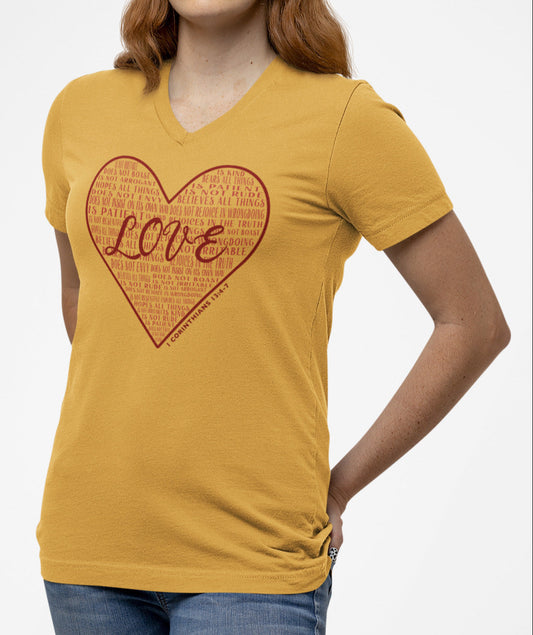 Mustard Women's V-Neck T-Shirt
