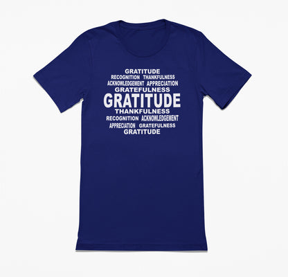 Gratitude Word Art T-Shirt