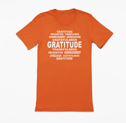 Gratitude Word Art T-Shirt