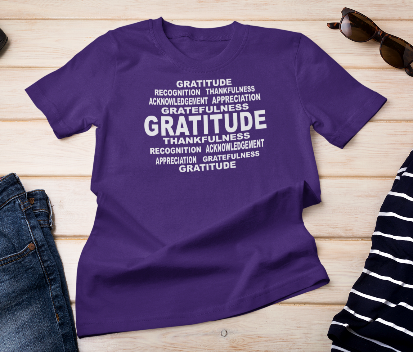 Gratitude Word Art T-Shirt