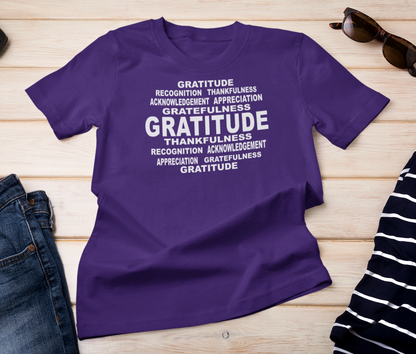 Gratitude Word Art T-Shirt