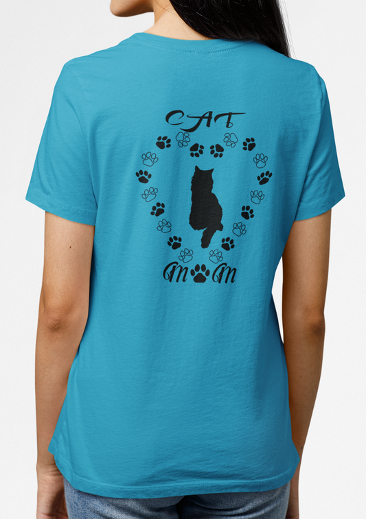 Turquoise Women's V-Neck T-Shirt