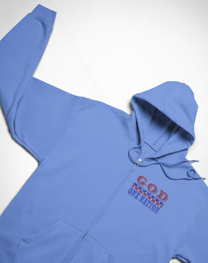 One Nation Under God Full Zip Hoodie