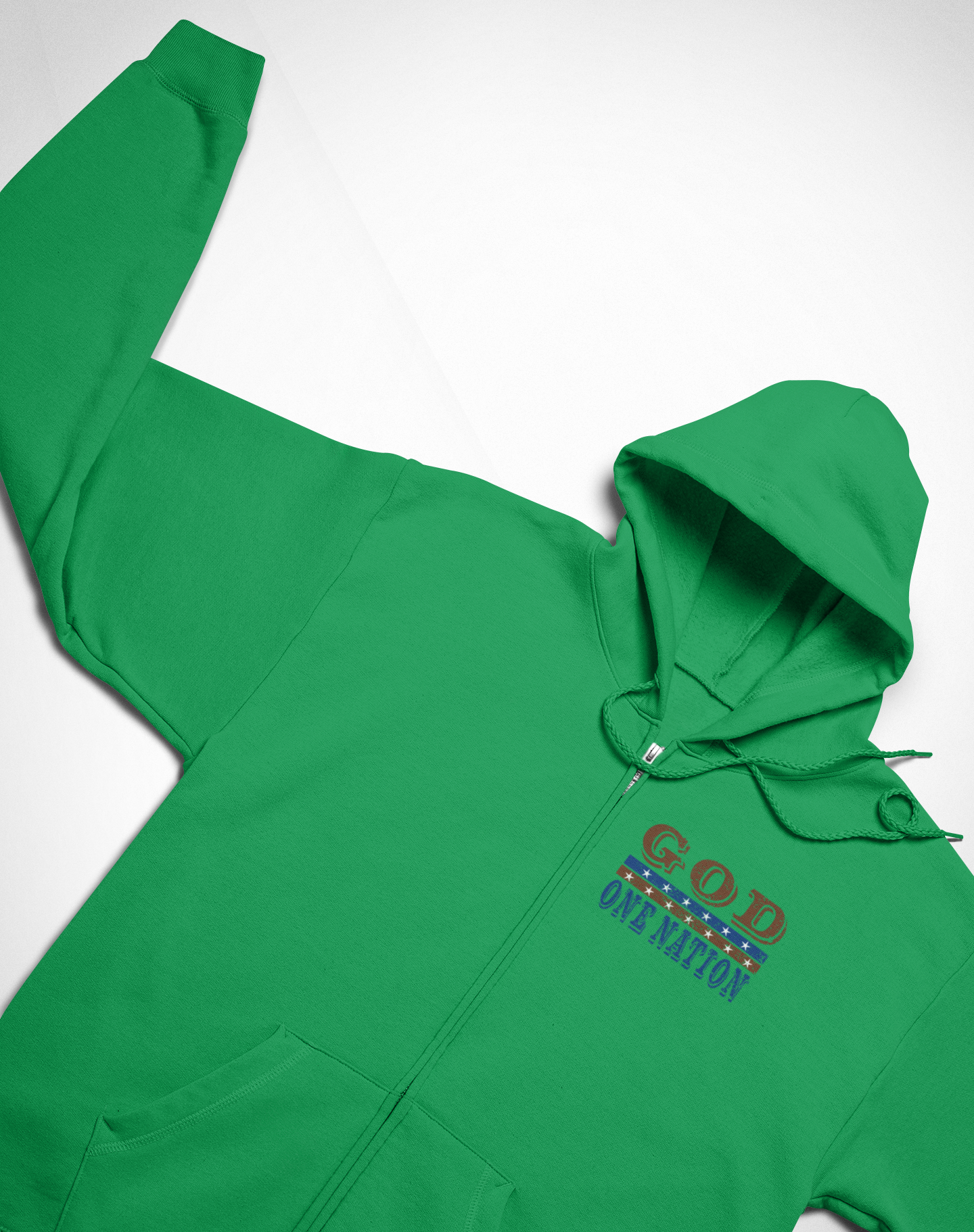 One Nation Under God Full Zip Hoodie
