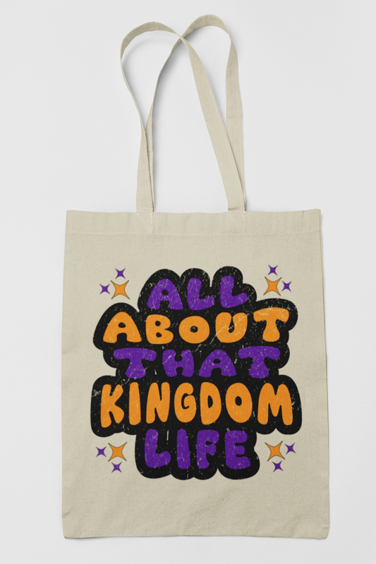 All About That Kingdom Life Bold Colors Canvas Tote Bag