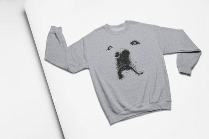 Dog Face Graphic Fleece Crew Sweatshirt