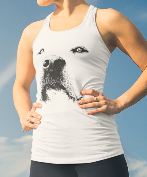 White Racerback Tank Top