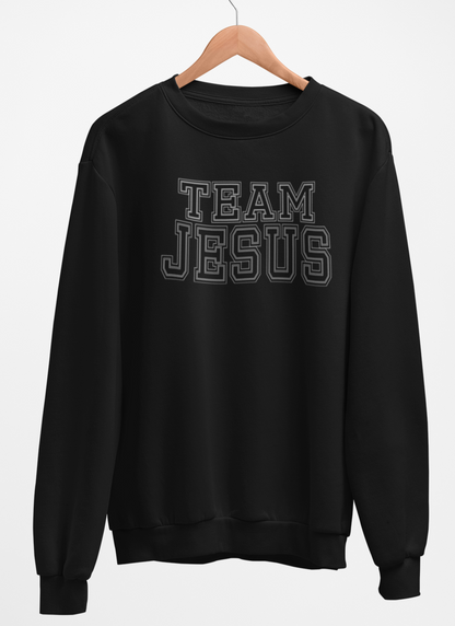 Team Jesus Fleece Crew Sweatshirt - Black Text