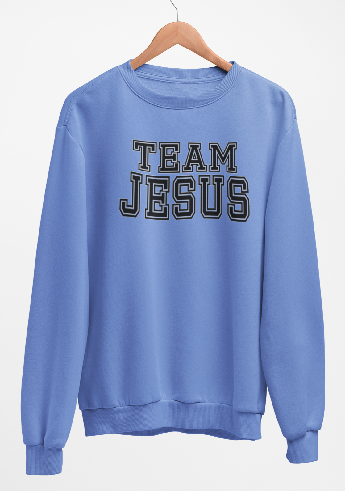 Team Jesus Fleece Crew Sweatshirt - Black Text