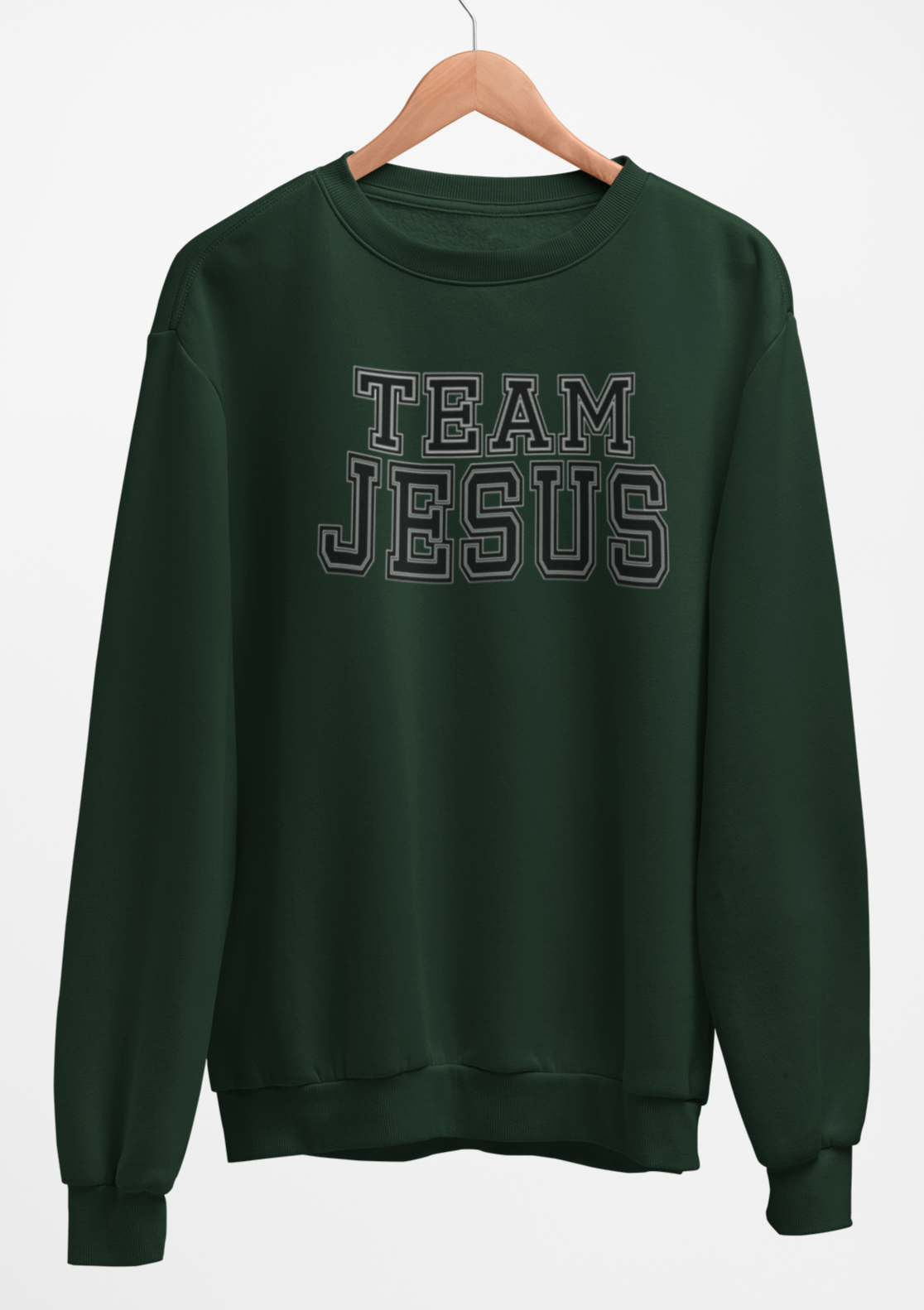 Team Jesus Fleece Crew Sweatshirt - Black Text