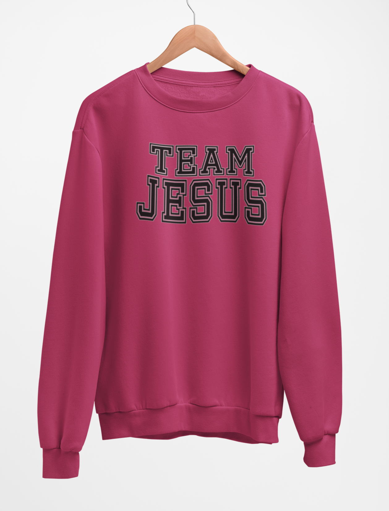 Team Jesus Fleece Crew Sweatshirt - Black Text