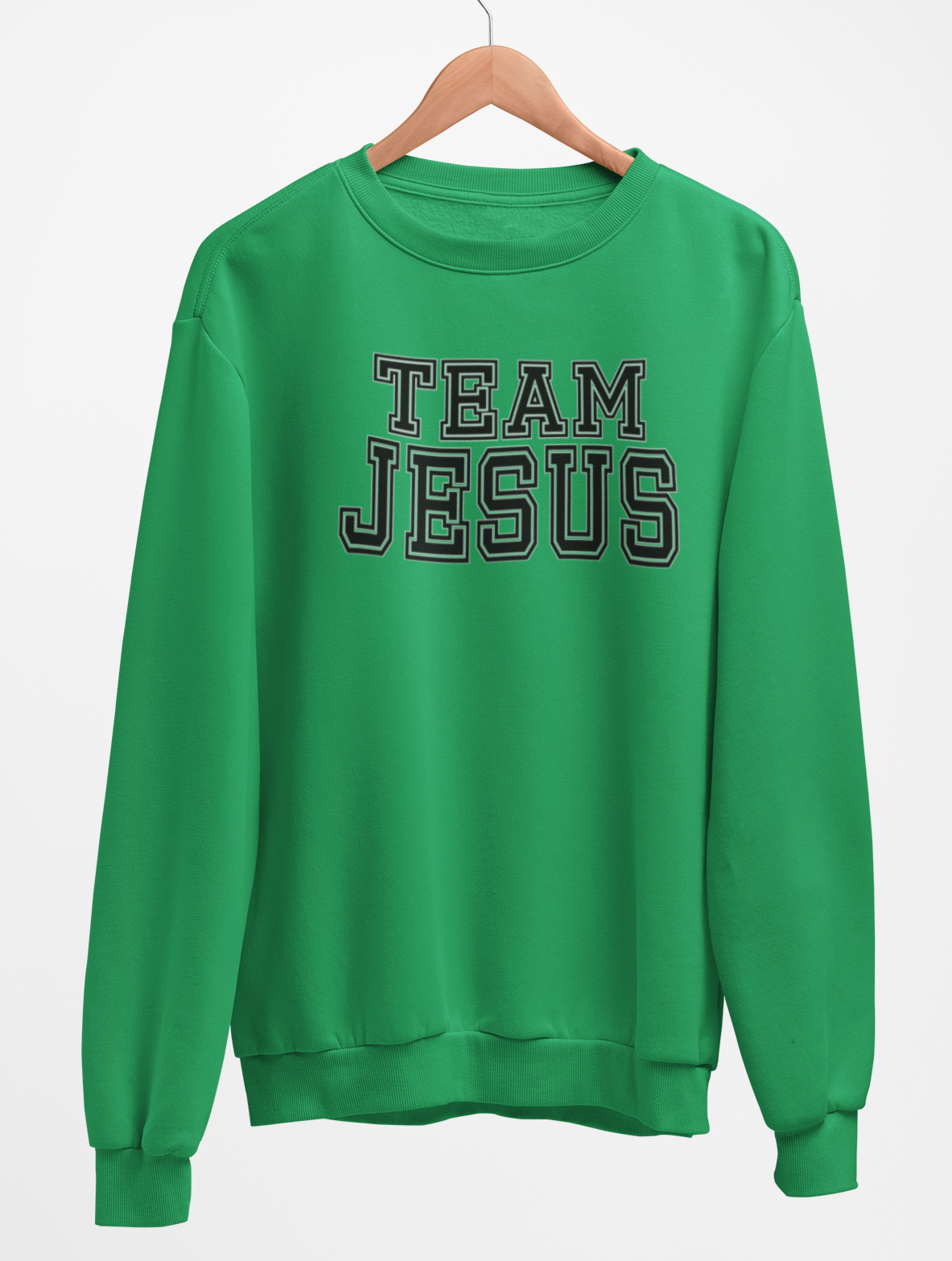 Team Jesus Fleece Crew Sweatshirt - Black Text