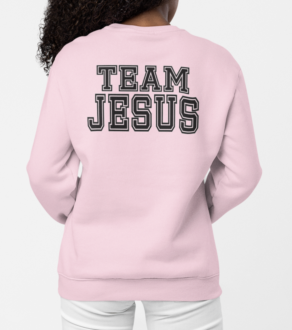 Team Jesus Fleece Crew Sweatshirt - Black Text