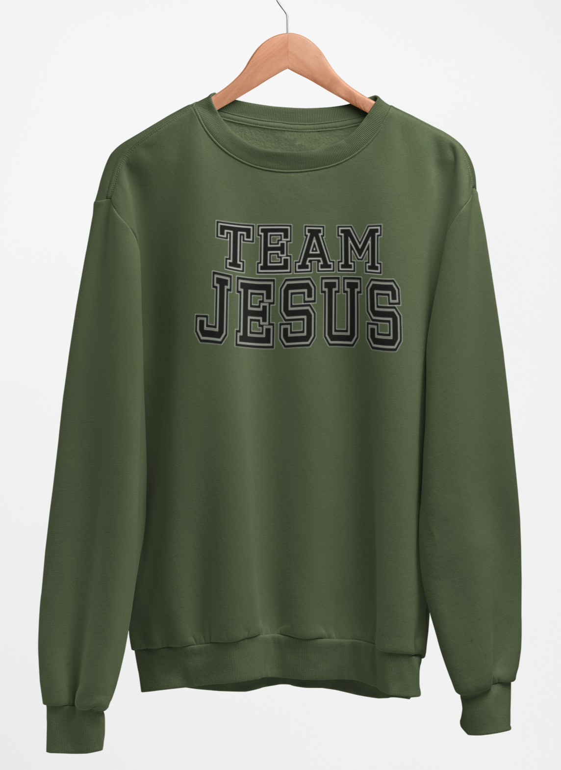 Team Jesus Fleece Crew Sweatshirt - Black Text