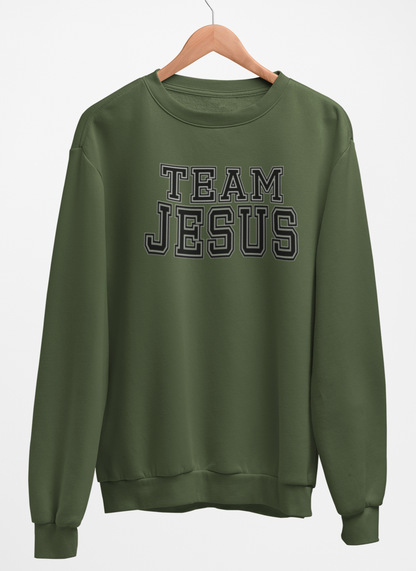 Team Jesus Fleece Crew Sweatshirt - Black Text