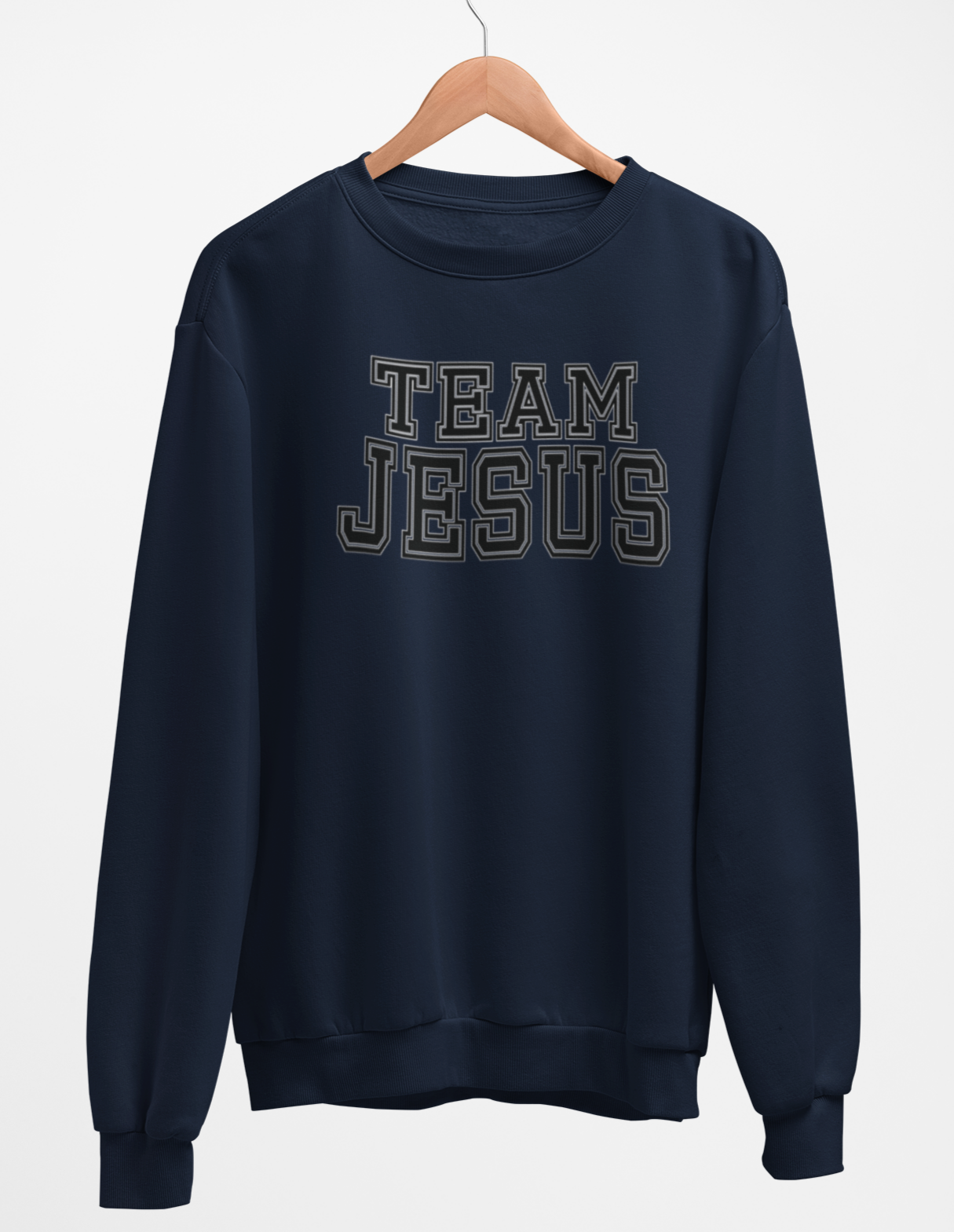 Team Jesus Fleece Crew Sweatshirt - Black Text
