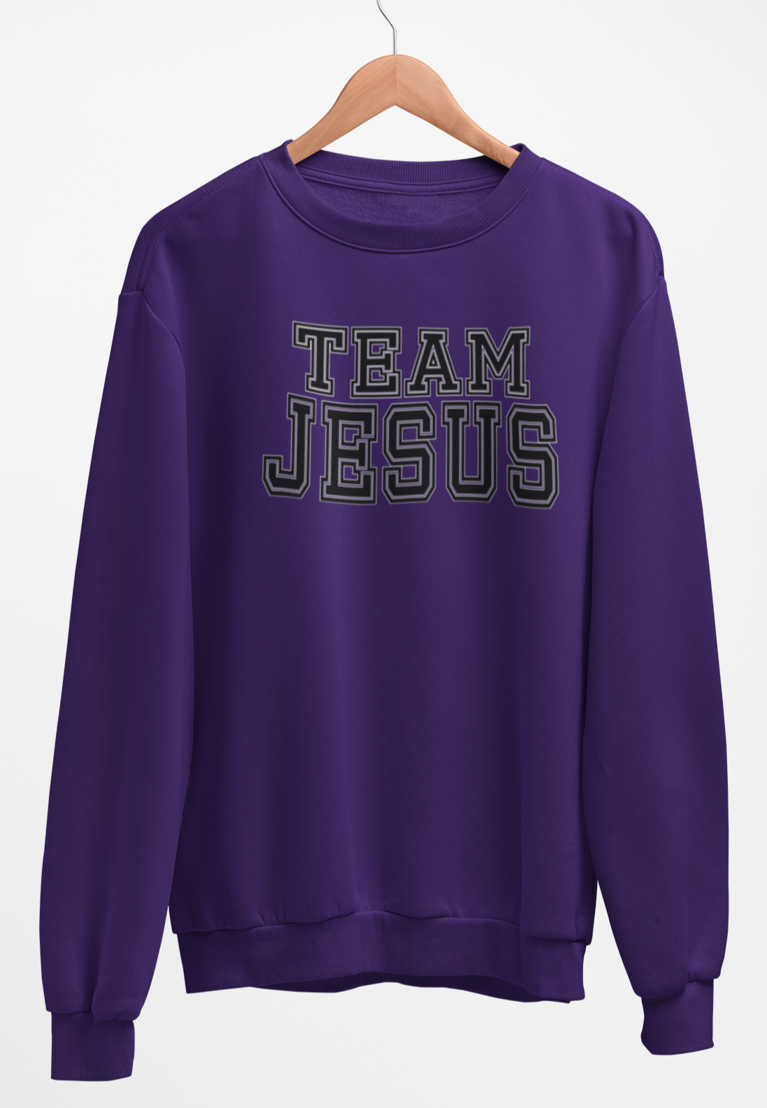 Team Jesus Fleece Crew Sweatshirt - Black Text