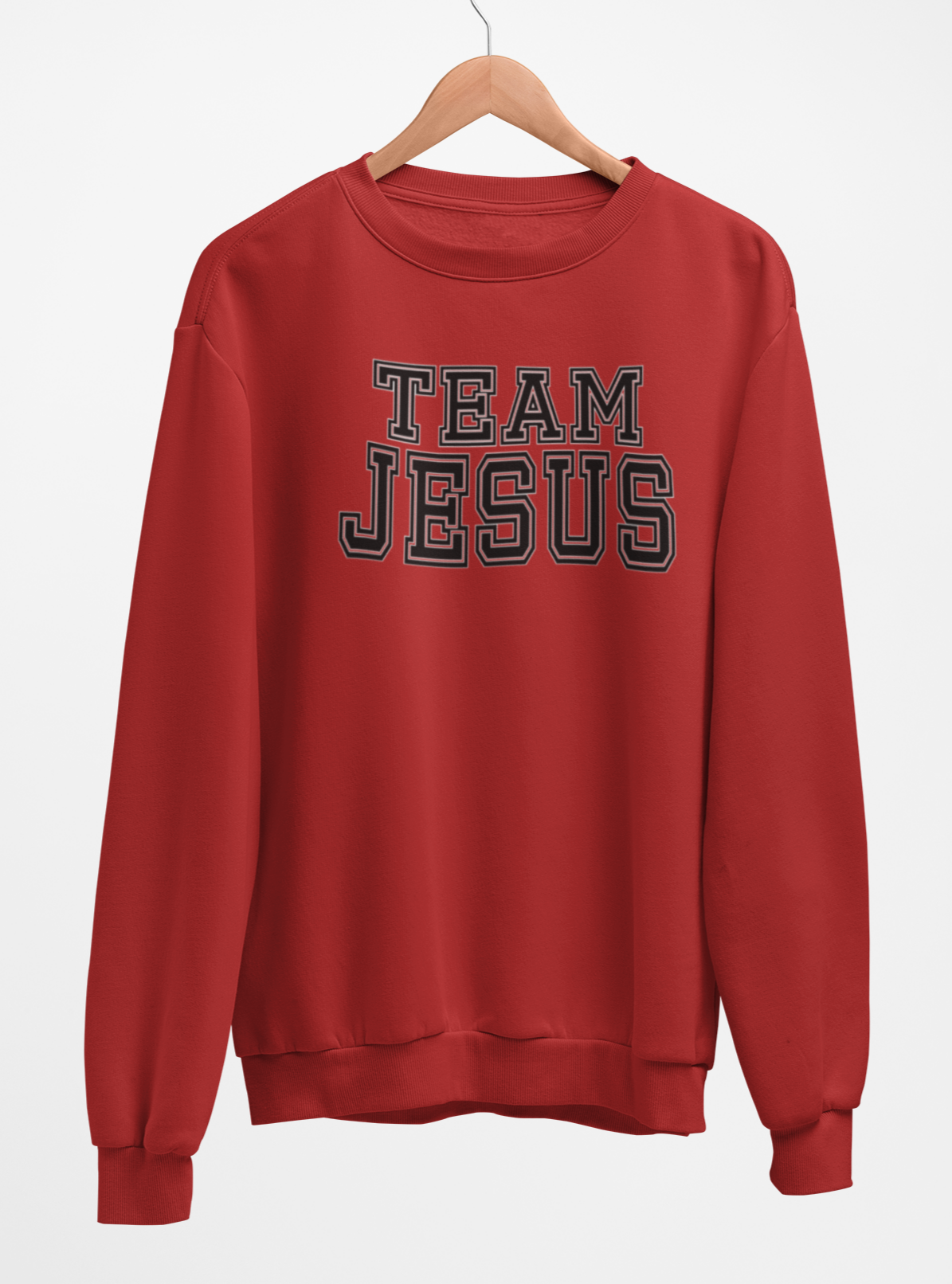 Team Jesus Fleece Crew Sweatshirt - Black Text