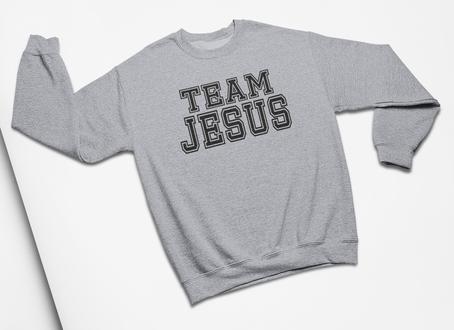 Team Jesus Fleece Crew Sweatshirt - Black Text