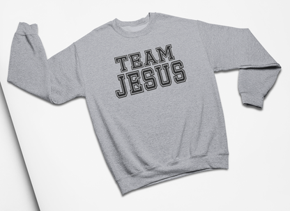 Team Jesus Fleece Crew Sweatshirt - Black Text