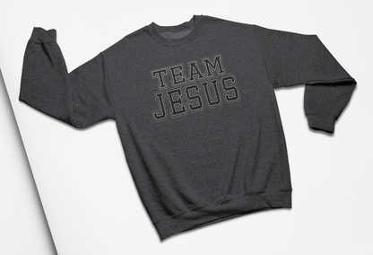 Team Jesus Fleece Crew Sweatshirt - Black Text