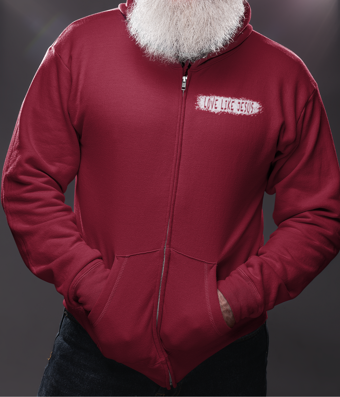 Cardinal Red Full Zip Hoodie