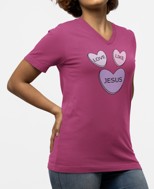 Berry V-Neck T-Shirt