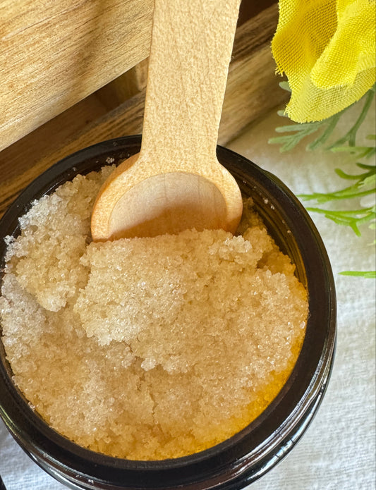 Close-Up of a Jar of Sugar Scrub.